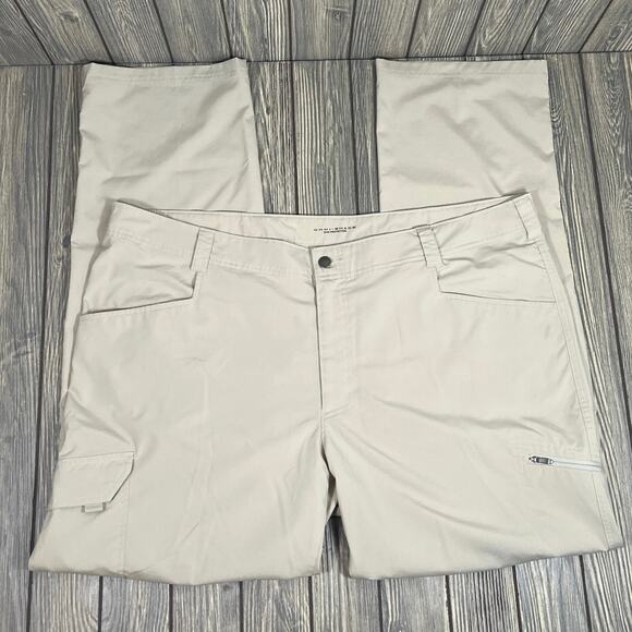 Columbia Omni Shade Pant Men Hiking Fishing Golf Sun Protection Cargo Sz 44x32 - Picture 2 of 7